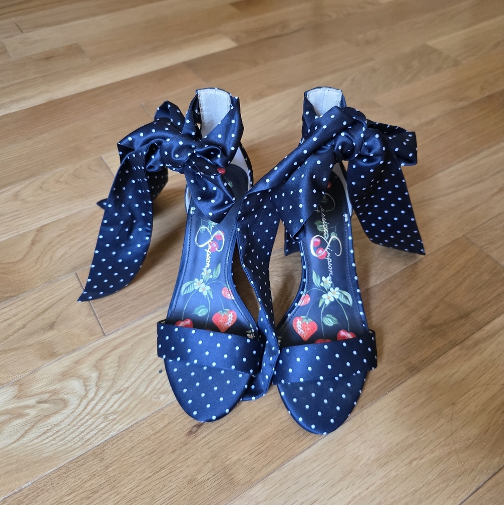 Jessica Simpson Polka Dot Bow-Tie Sandals